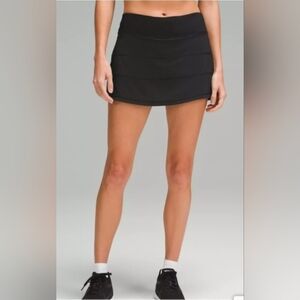 lululemon athletica Black Mini Skort Size 6 Pace Revival skirt
